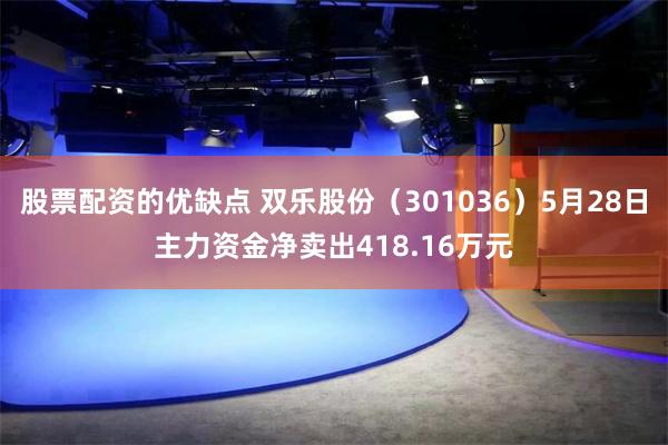 股票配资的优缺点 双乐股份（301036）5月28日主力资金净卖出418.16万元