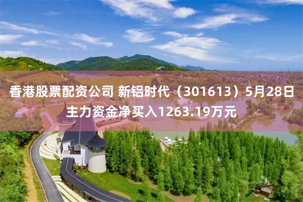 香港股票配资公司 新铝时代（301613）5月28日主力资金净买入1263.19万元