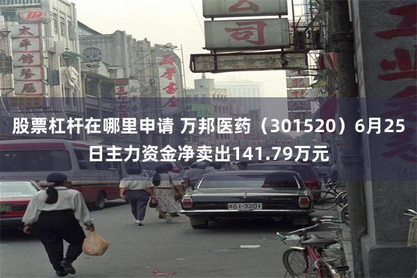 股票杠杆在哪里申请 万邦医药（301520）6月25日主力资金净卖出141.79万元