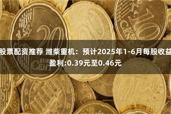 股票配资推荐 潍柴重机：预计2025年1-6月每股收益盈利:0.39元至0.46元