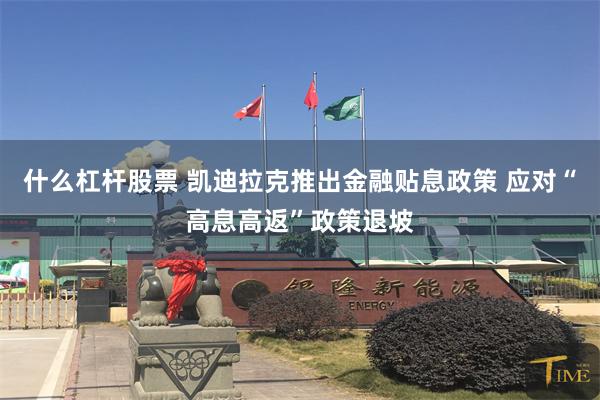 什么杠杆股票 凯迪拉克推出金融贴息政策 应对“高息高返”政策退坡
