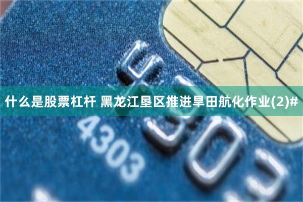 什么是股票杠杆 黑龙江垦区推进旱田航化作业(2)#