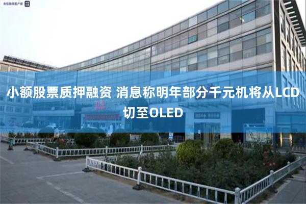 小额股票质押融资 消息称明年部分千元机将从LCD切至OLED