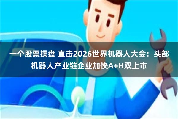 一个股票操盘 直击2026世界机器人大会:头部机器人产业链企业加快A+H双上市