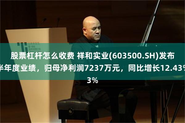 股票杠杆怎么收费 祥和实业(603500.SH)发布半年度业绩，归母净利润7237万元，同比增长12.43%