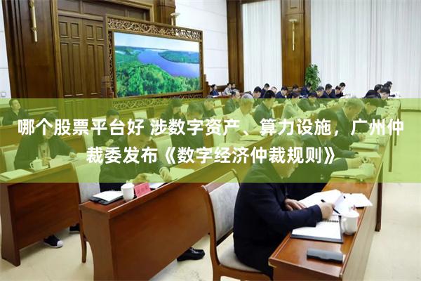 哪个股票平台好 涉数字资产、算力设施,广州仲裁委发布《数字经济仲裁规则》