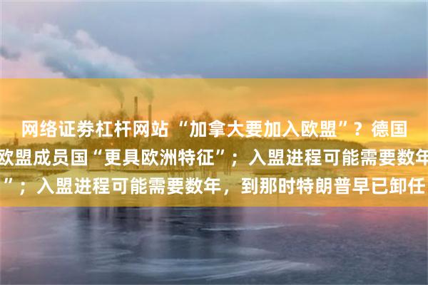 网络证劵杠杆网站 “加拿大要加入欧盟”?德国前外长:加拿大比某些欧盟成员国“更具欧洲特征”;入盟进程可能需要数年,到那时特朗普早已卸任
