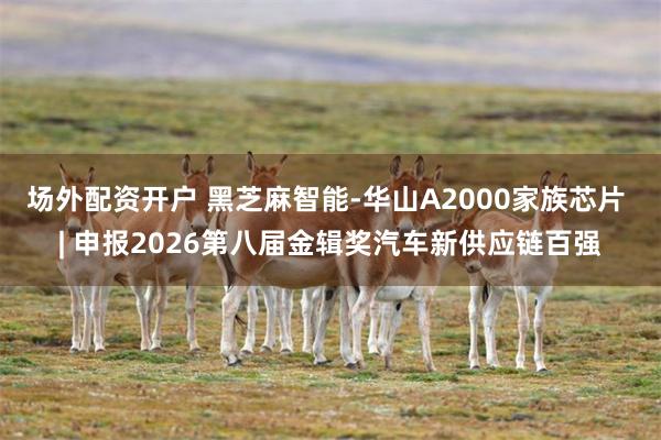 场外配资开户 黑芝麻智能-华山A2000家族芯片 | 申报2026第八届金辑奖汽车新供应链百强